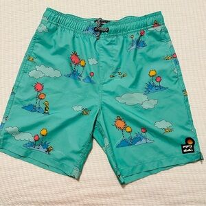 Billabong x Dr. Seuss The Lorax Turquoise Swim Shorts